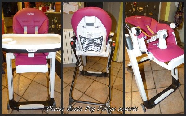 chaise haute rose peg perego